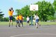 Members of Joint Base Andrews participate in a basketball game during Wingman day here, May 5, 2015. (U.S. Air Force photo by Senior Airman Mariah Haddenham)