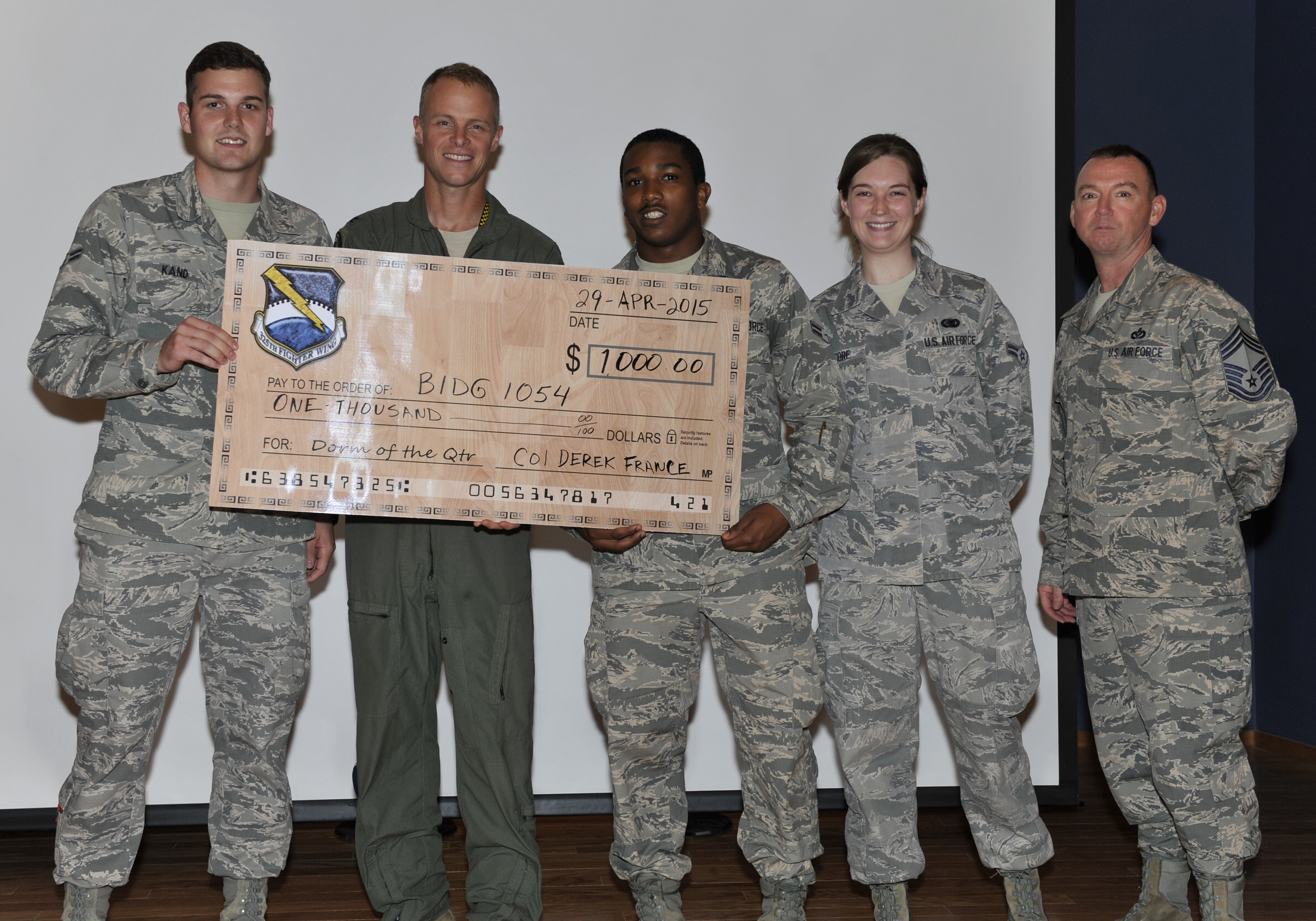 Tyndall's First Dorm of the Quarter Award > Tyndall Air Force Base