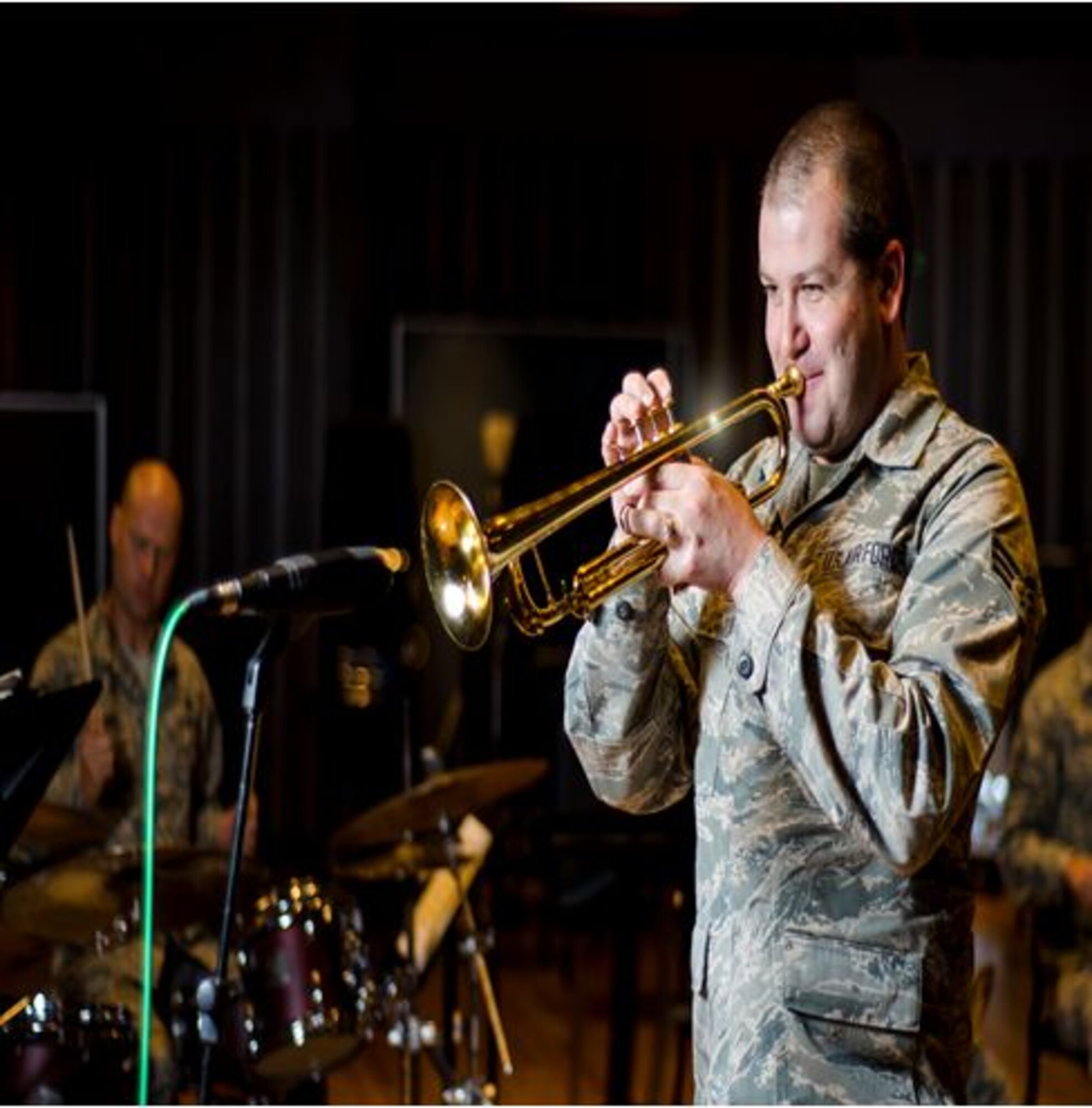 Senior Airman Benjamin Sampson, a trumpet player with the U.S. Air Force Academy Band. (Air Force photo)