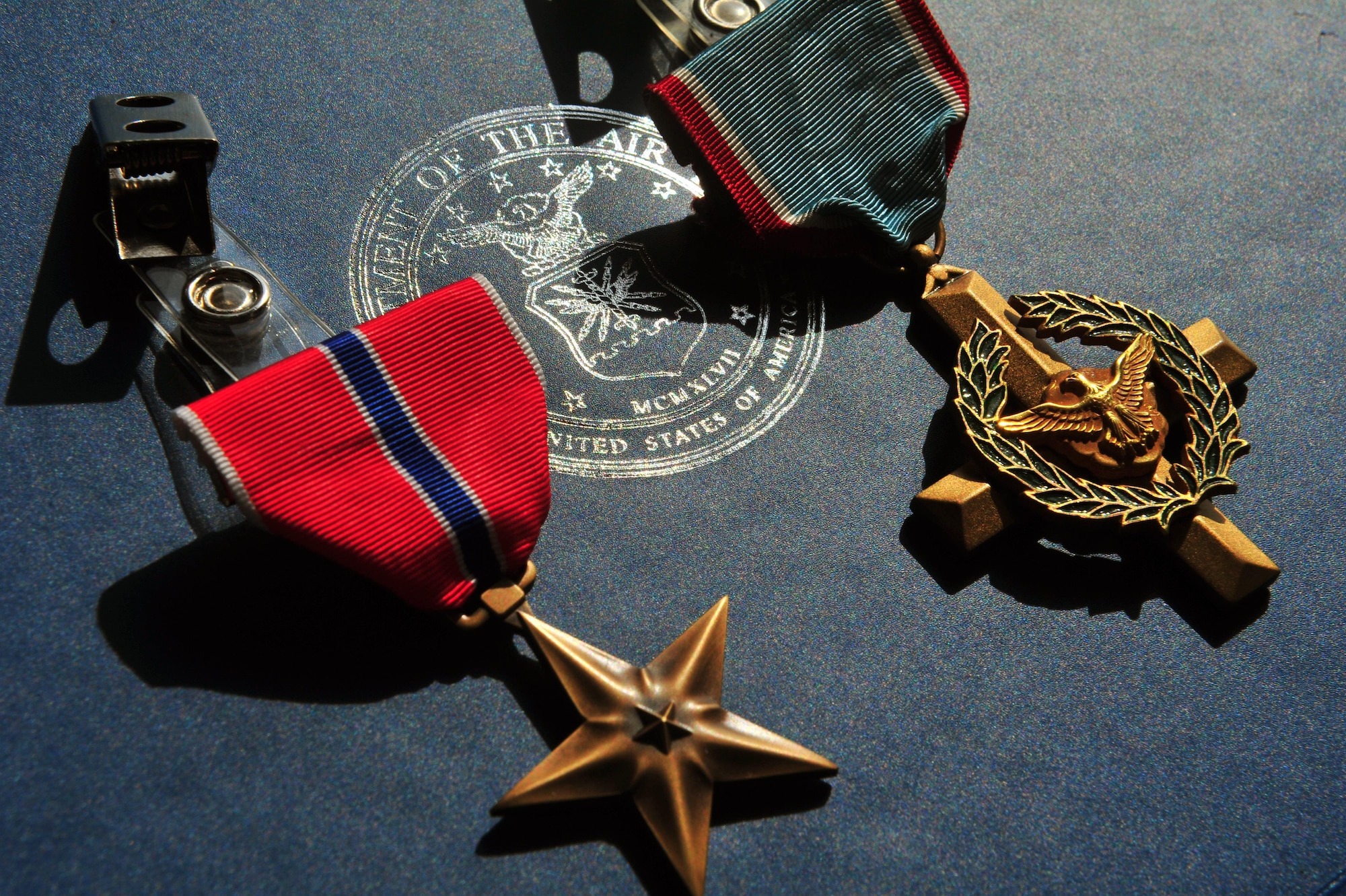 Three U.S. Air Force special tactics combat controllers received multiple decorations of high valor May 7, 2015, at Pope Army Airfield, N.C. This is only the second battle, which the Air Force has been involved in, within the last 15 years that resulted in an Air Force Cross and multiple Silver Star medals. Senior Airman Dustin Temple received the Air Force Cross, a medal second only to the Medal of Honor, and Tech. Sgt. Matthew Greiner and Senior Airman Goodie Goodman received the Silver Star. All provided crucial air-to-ground integration during a 48-hour firefight in Afghanistan with nearly 100 insurgents. The special tactics community has received seven Air Force Crosses and 34 Silver Stars since 9/11. (U.S. Air Force photo)