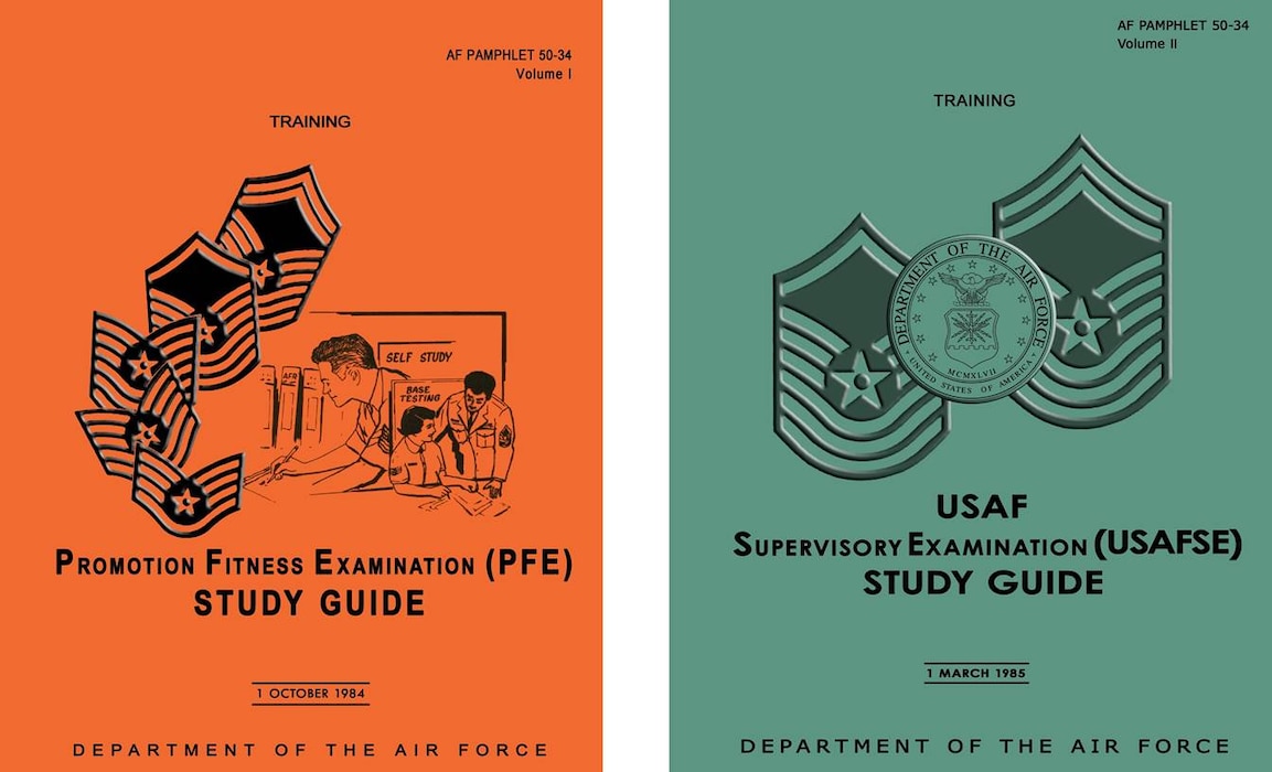 1984 & 1985 Enlisted Study Guide Covers