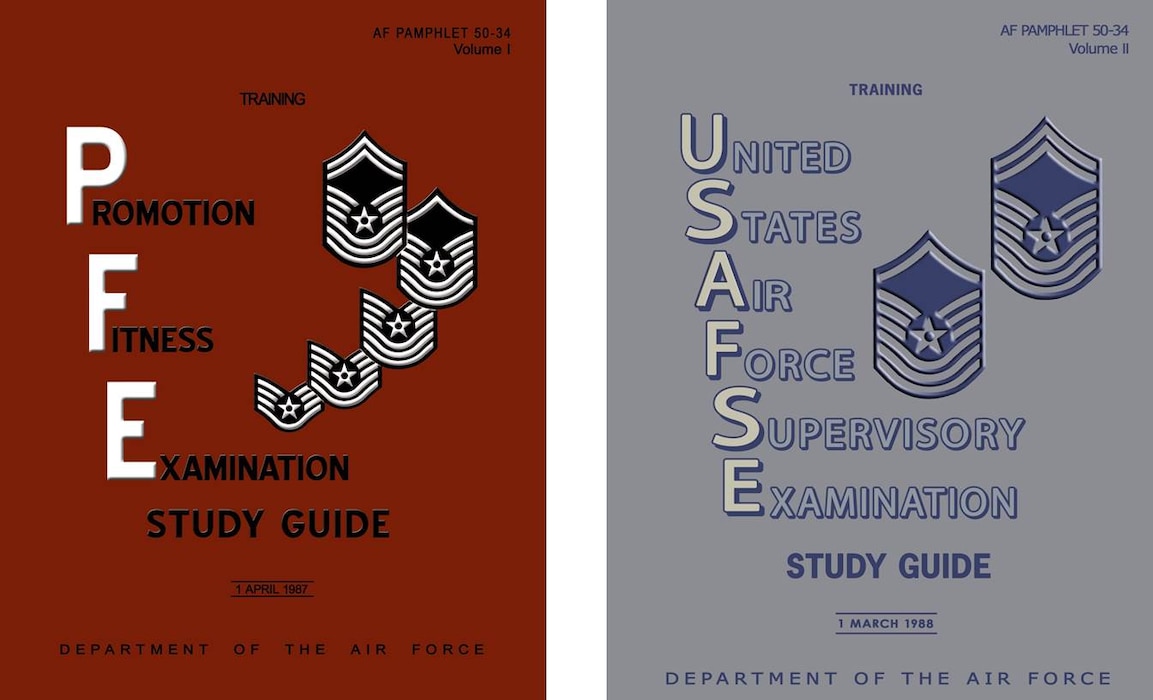 1987 & 1988 Enlisted Study Guide Covers
