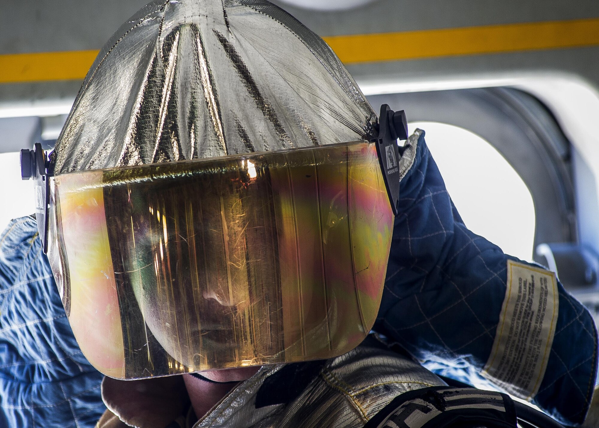 Firefighters assigned to the 315th Civil Engineering Squadron Flight conducts fire prevention training May 2, 2015, at Joint Base Charleston – Air Base, S.C. The training  tested the members response time and ability to rescue crew members in the event of an emergency. (U.S. Air Force photo / Senior Airman Tom Brading)