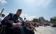 Don Egolf, a World War II veteran, watches a flyover at the World War II Memorial in Washington D.C., May 8, 2015. The flyover was part of the 70th Anniversary of VE Day tribute.  (U.S. Air Force photo/Airman 1st Class Phillip Bryant)