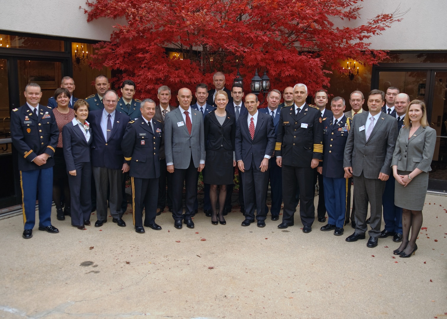 A joint delegation from the Maine National Guard and Montenegro met during a bilateral defense consultation held in Portland, Maine, Nov. 15, 2010. The Maine Guard is partnered with Montenegro's military through the National Guard Bureau State Partnership Program.