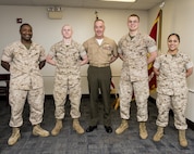 U.S. Marine Corps, Commandant of the Marine Corps (CMC), Gen. Joseph Dunford sits with the Marine Corps Warfighting Laboratory (MCWL) on Marine Corps Base Quantico, May 6, 2015. The CMC met with the Marines and the civilians of the command. (U.S. Marine Corps photo by Lance Cpl. Jacqueline A. Garcia/ Released) 