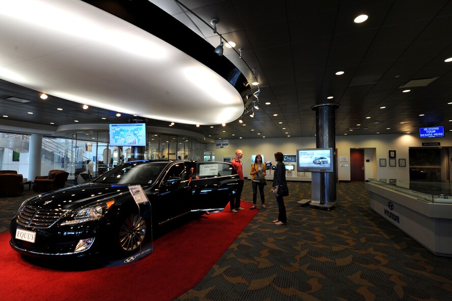 Air Education and Training Command’s 2015 12 Outstanding Airmen of the Year Award recipients from Maxwell Air Force Base and their spouse tour the Hyundai Motor Manufacturing Alabama plant in Montgomery, Alabama, May 7, 2015. Hyundai Motor Manufacturing Alabama, Hyundai’s first manufacturing facility in the U.S., produces about 399,500 automobiles a year. (U.S. Air Force photo by Airman 1st Class Alexa Culbert/Cleared)