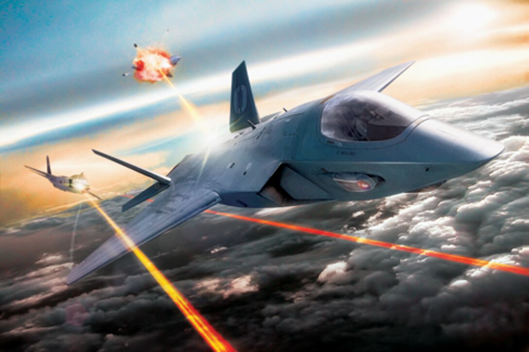 Air Combat Command has been researching laser technology with plans to mount a directed-energy weapon onto an existing fighter-style aircraft, and integrate it into a post-fifth generation fighter’s armament systems. The U.S. Air Force is currently testing methods to mount a laser weapon pod onto an F-15 Eagle. (Courtesy photo provided by Air Force Research Lab)