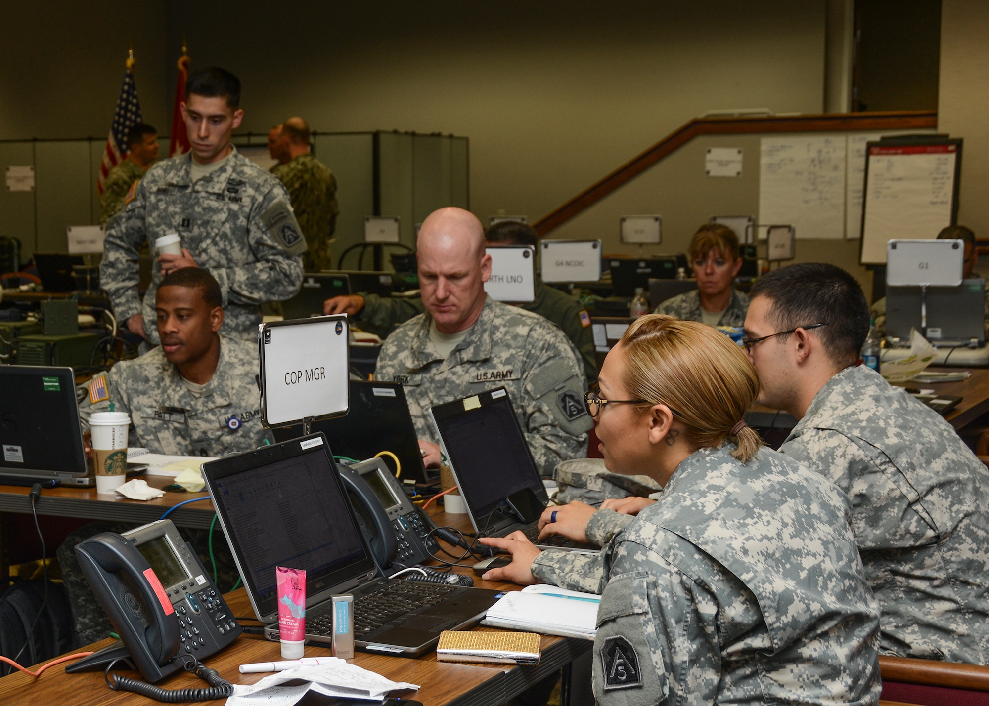 USNORTHCOM and NORAD personnel arrived at Edwards last week and began
exercise Ardent Sentry 15 May 11.  Their mission is to conduct an annual
Defense Support of Civil Authorities exercise using Edwards AFB as a staging
and support facility to help the Southwest United States during a natural
disaster if requested. (U.S. Air Force photo by Rebecca Amber)
