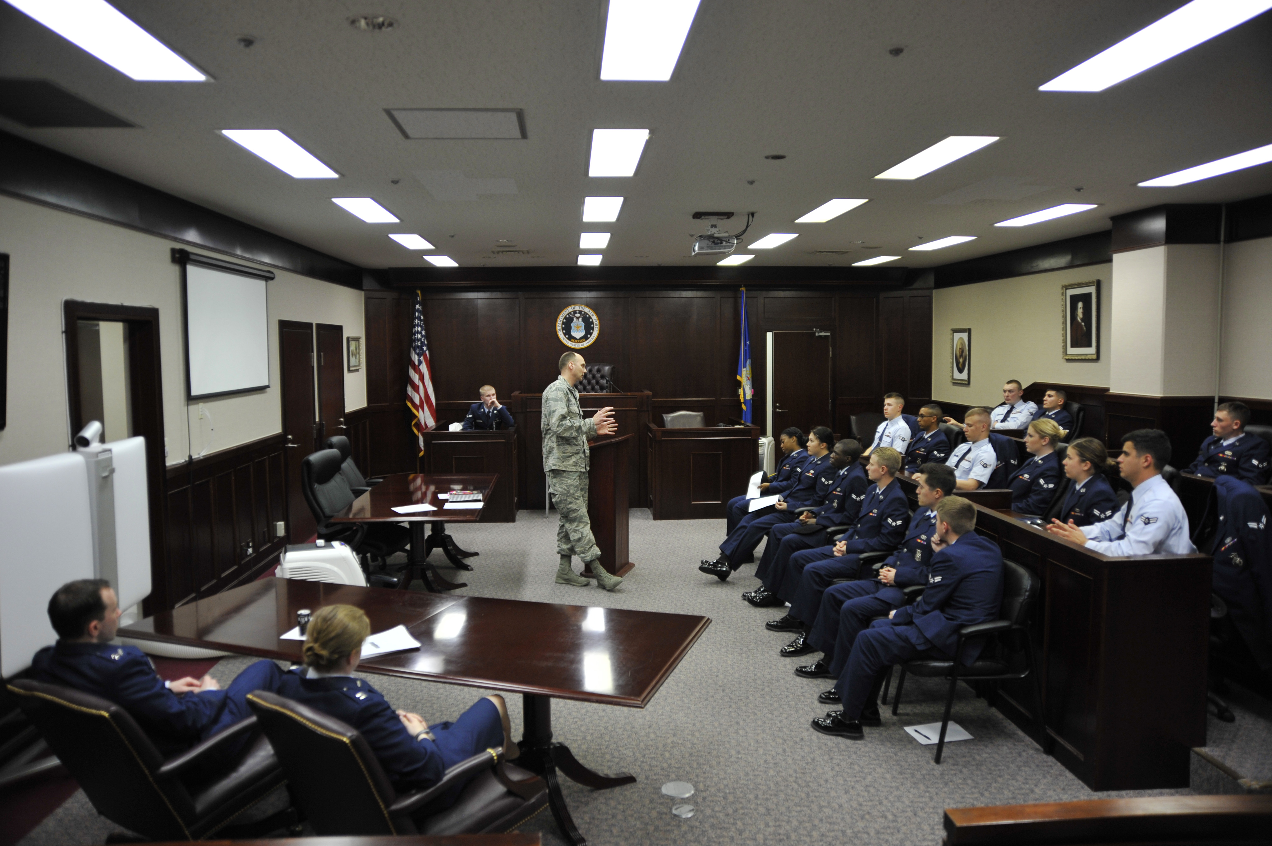 Courtroom trial opens eyes of new Airmen