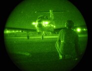 An Airman assigned to the 1st Special Operations Logistics Readiness Squadron prepares to refuel a U-28A during Forward Area Refueling Point training on Hurlburt Field, Fla., May 7, 2015. FARP first came about after the 1980 Iran hostage rescue attempt. After this event, the Air Force realized the need for a highly-efficient way to transfer fuel from one aircraft to another, in non-standard and hostile environments. (U.S. Air Force photo/Airman Kai L. White)