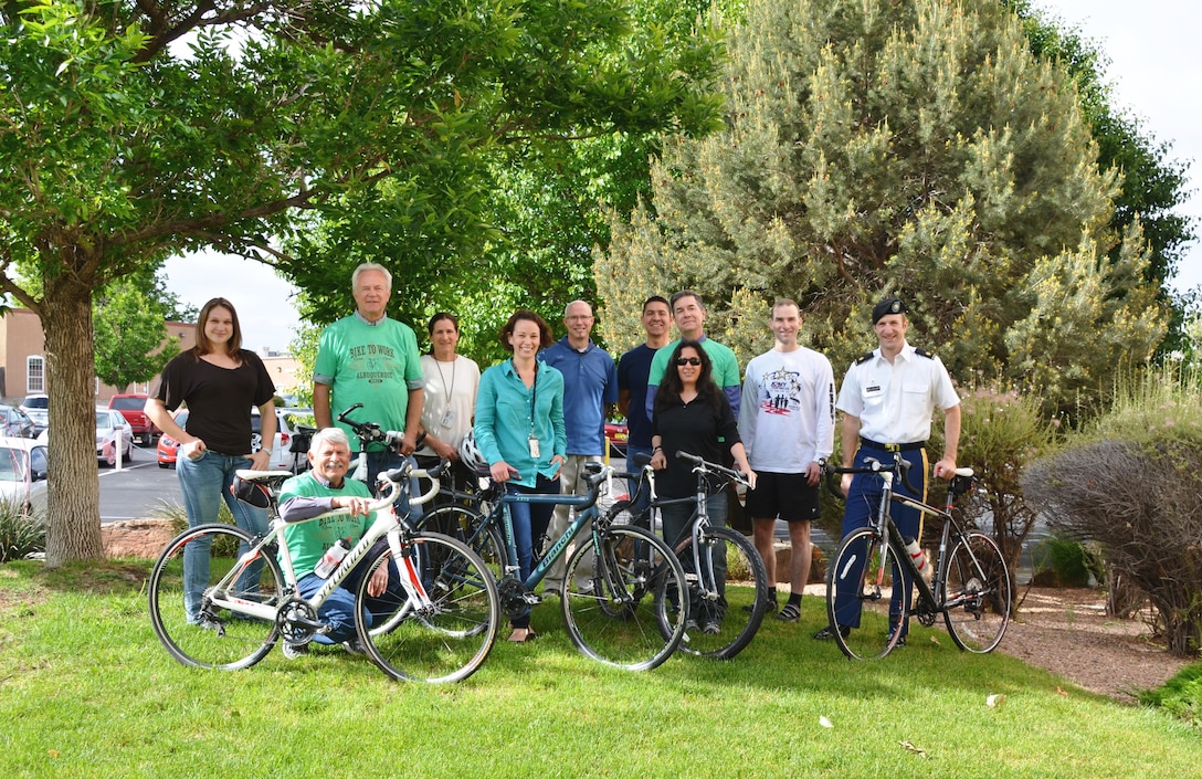 ALBUQUERQUE, N.M. -- Several District employees participated in National Bike to Work Day, May 15, 2015. 