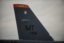 A B-52H Stratofortress taxis on the Minot Air Force Base, N.D., flightline during a Constant Vigilance rapid launch May 13, 2015. The rapid launch event tested the ability of aircrews, maintainers and other base agencies ability to work together and quickly provide the President and combatant commanders with airborne nuclear deterrence and long-range strike capabilities if and when called upon to do so. (U.S. Air Force photo/Airman 1st Class Christian Sullivan)