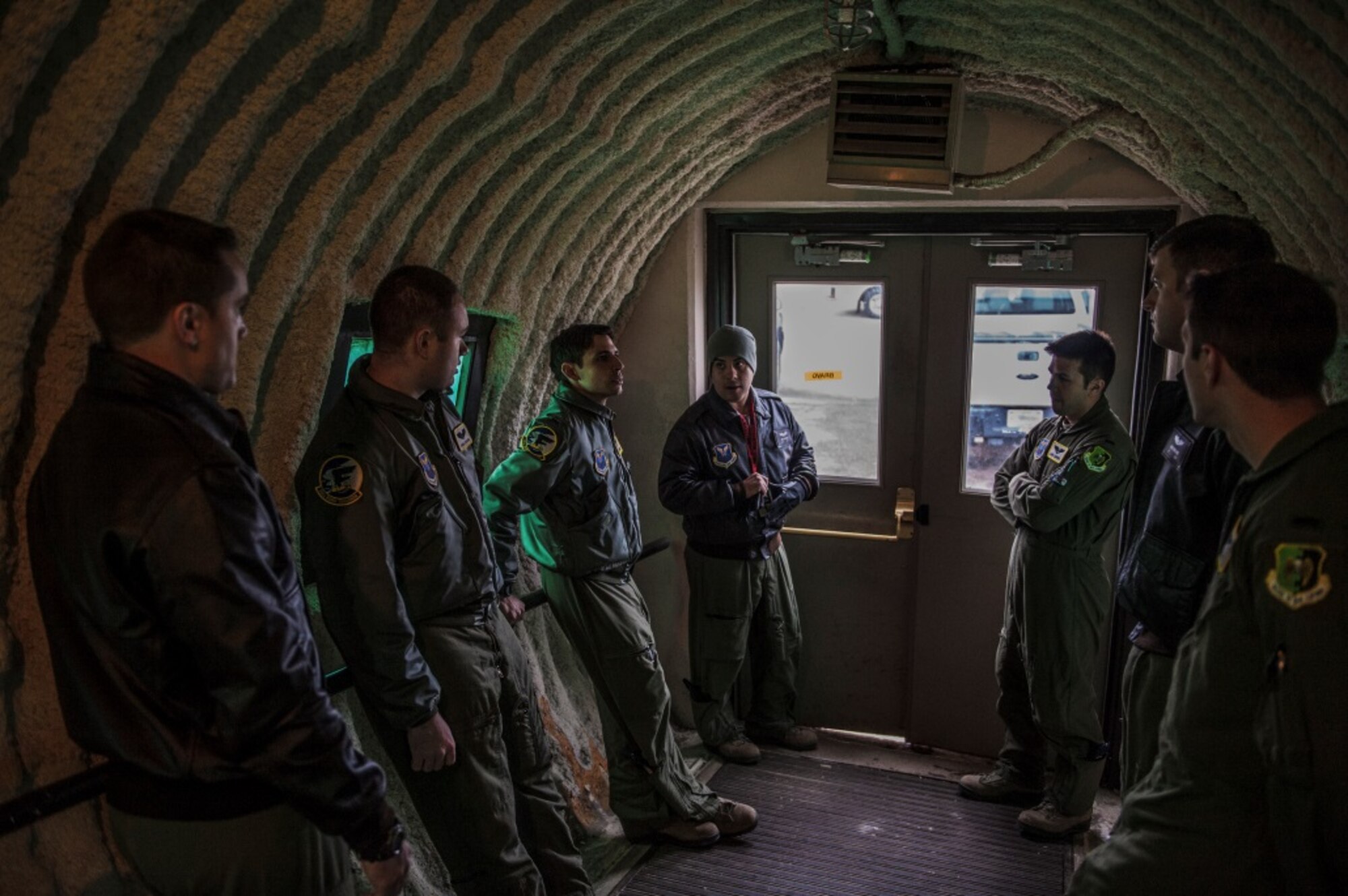 B-52H Stratofortress aircrews prepare to be alerted for a rapid launch event during exercise Constant Vigilance at Minot Air Force Base, N.D., May 13, 2015. Constant Vigilance tested aircrew and maintainer’s ability to scramble aircraft as well as the ability of Air Force Global Strike Command’s control network and command to quickly plan and provide nuclear deterrence and long-range strike capabilities to the President and combatant commanders. (U.S. Air Force photo/Airman 1st Class Christian Sullivan)