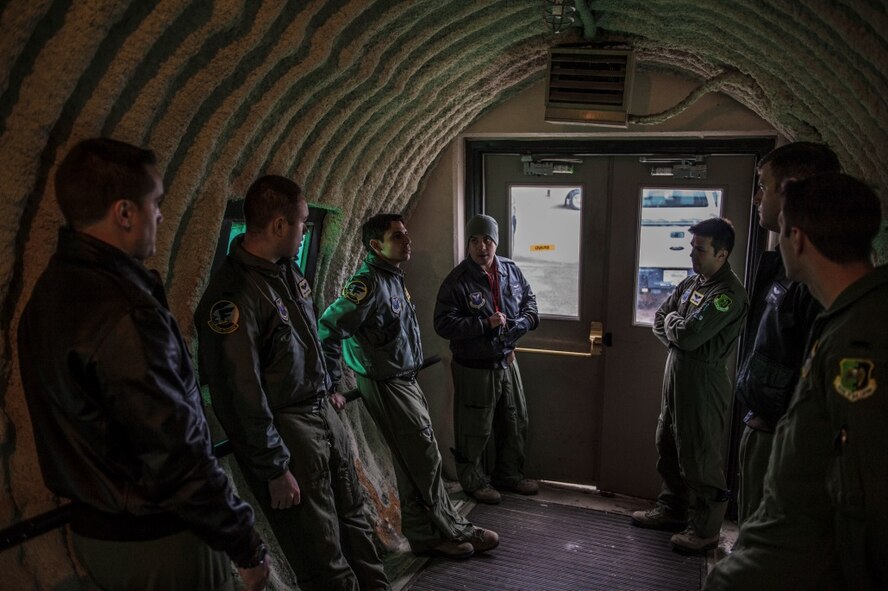 B-52H Stratofortress aircrews prepare to be alerted for a rapid launch event during exercise Constant Vigilance at Minot Air Force Base, N.D., May 13, 2015. Constant Vigilance tested aircrew and maintainer’s ability to scramble aircraft as well as the ability of Air Force Global Strike Command’s control network and command to quickly plan and provide nuclear deterrence and long-range strike capabilities to the President and combatant commanders. (U.S. Air Force photo/Airman 1st Class Christian Sullivan)