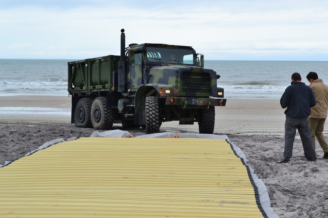 LCpl Cottle operates the MTVR assisted by LCpl Gonzalez-Sanchez during the demonstrations.  