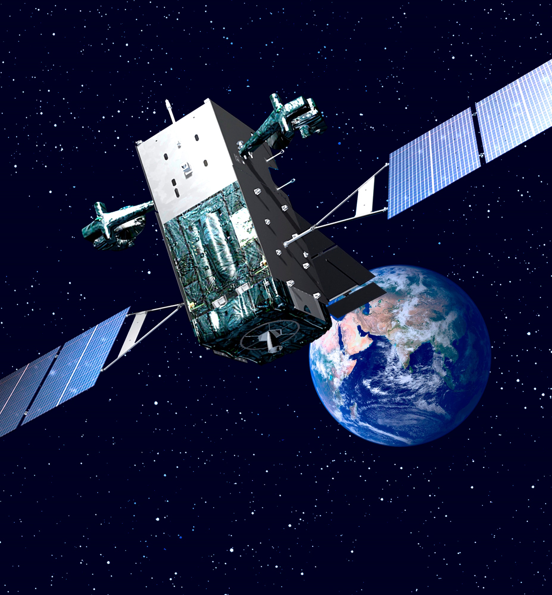 Photo of SBIRS courtesy of Lockheed