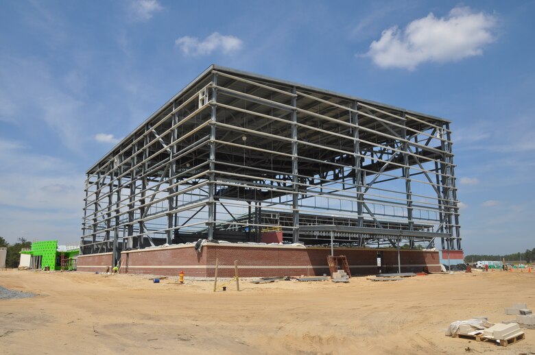 A view of the new complex’s high-bay hanger looking northwest.  