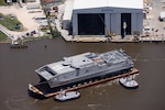 MOBILE, Alabama - (May 19, 2015) - The Navy's newest Joint High Speed Vessel (JHSV 6), the future USNS Brunswick, was launched from the Austal USA shipyard. 