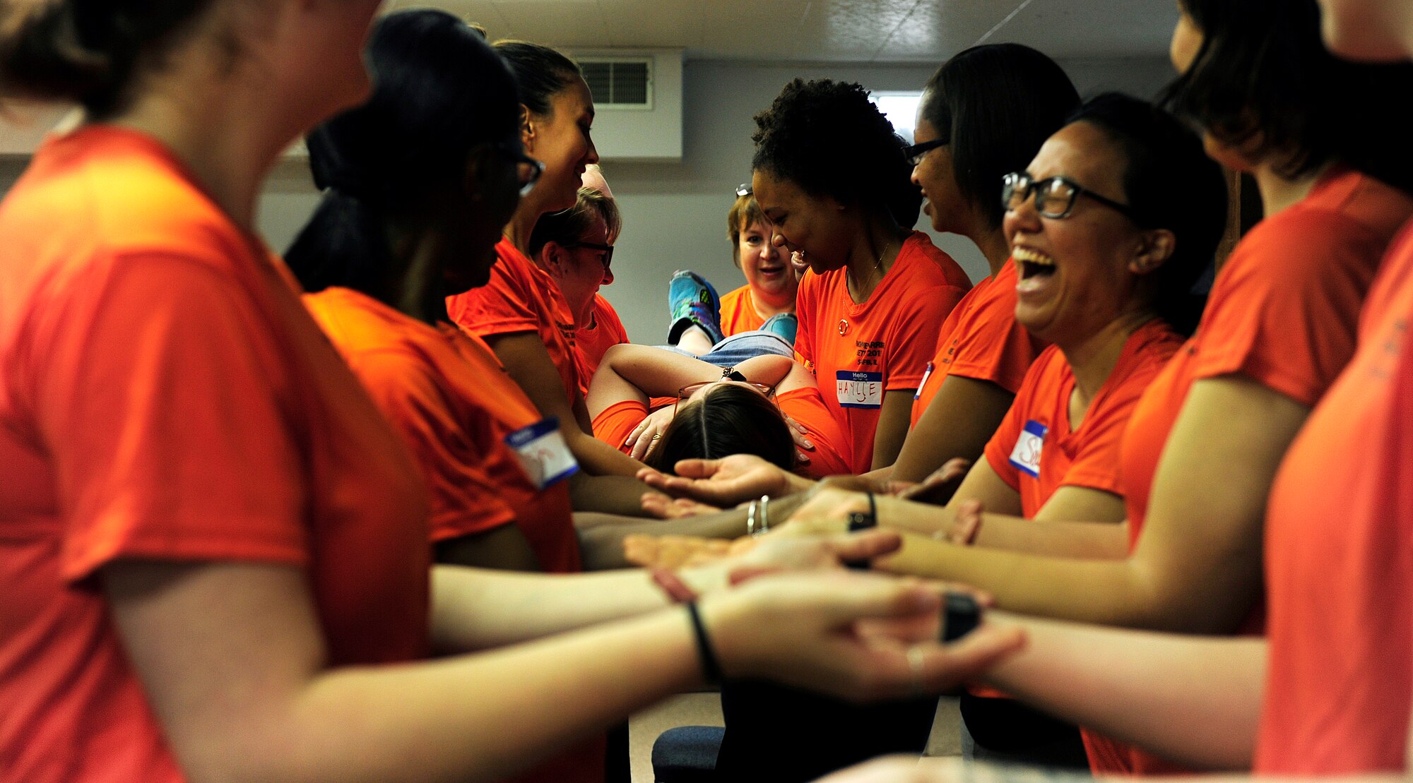 Airmen talk about topics of interest and build new relationships during this year’s Women’s retreat hosted by the Scott Chapel May 15-16, 2016. This is the third year this event was held. (U.S. Air Force photo/Staff Sgt. Stephenie Wade)