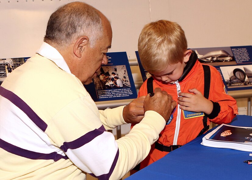 DAYTON, Ohio (05/2015) -- Former Astronaut Col. (Ret.) Frederick D. Gregory signs autographs during Space Fest on May 15-16 at the National Museum of the U.S. Air Force. (U.S. Air Force photo by Don Popp)