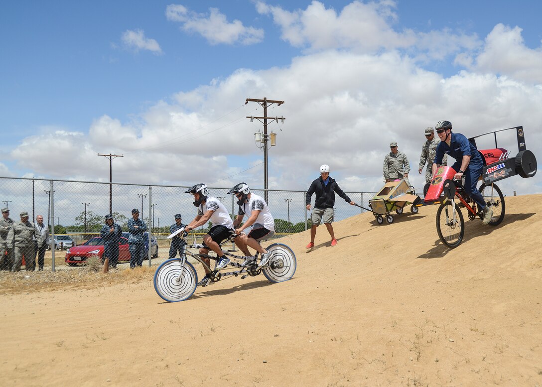 The Asian American Pacific Islander Heritage Month Dragon Land Race was open to any non-motorized vehicles. (U.S. Air Force photo by Rebecca Amber)