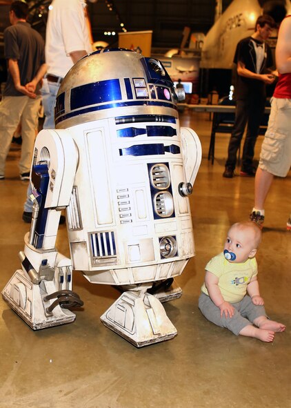 DAYTON, Ohio (05/2015) -- Special roaming characters including R2-D2 participated in Space Fest on May 15-16 at the National Museum of the U.S. Air Force. (U.S. Air Force photo) 