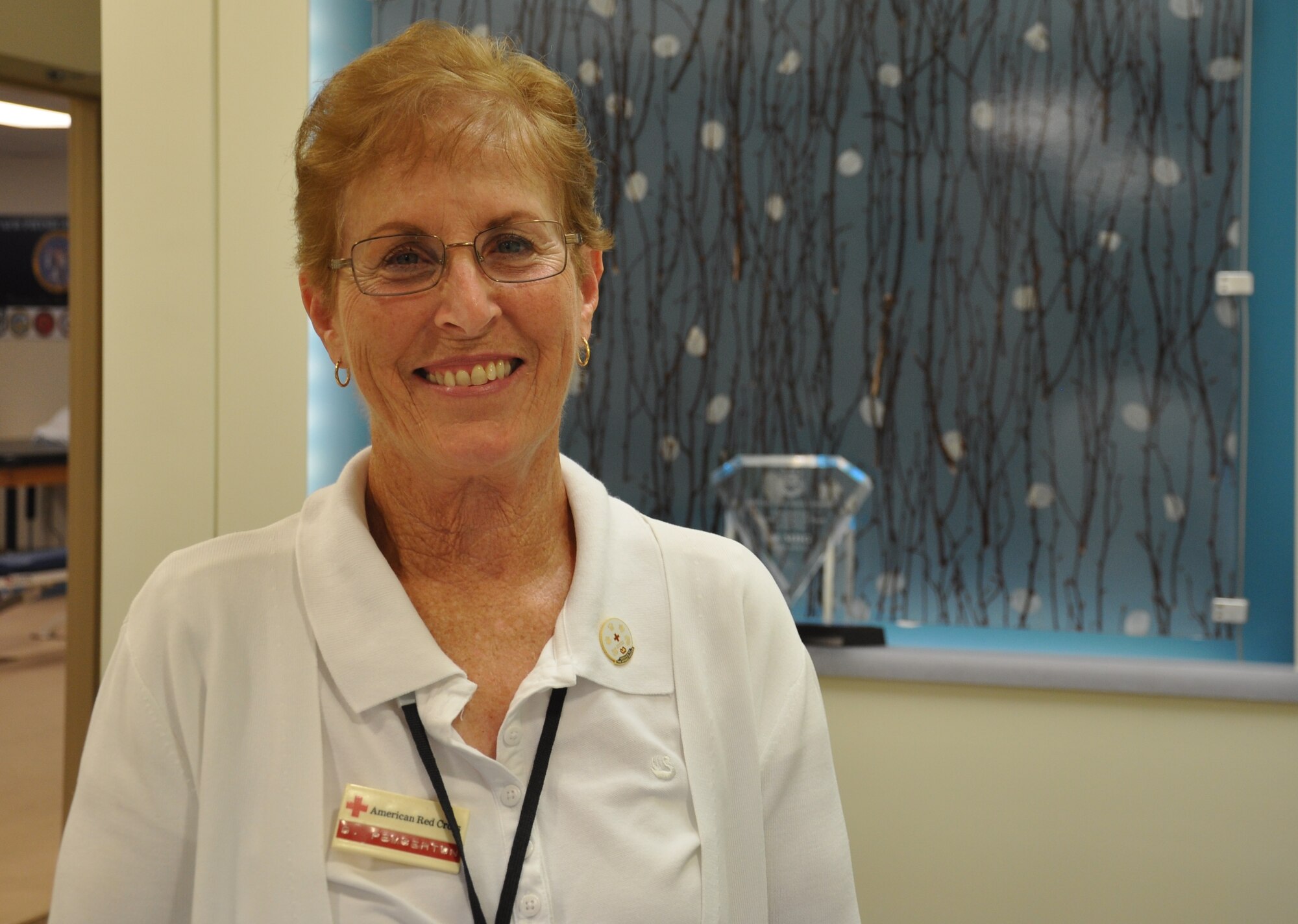 Gail Pemberton, 45th Medical Operations Squadron physical therapy volunteer, was nominated for Shark of the Week. Pemberton was nominated because she is motivated and has been pivotal in the success of the 45th MDOS physical therapy clinic. To nominate the next Shark of the Week, email 45swpa@us.af.mil to request a form. (U.S. Air Force photo/Heidi Hunt) 