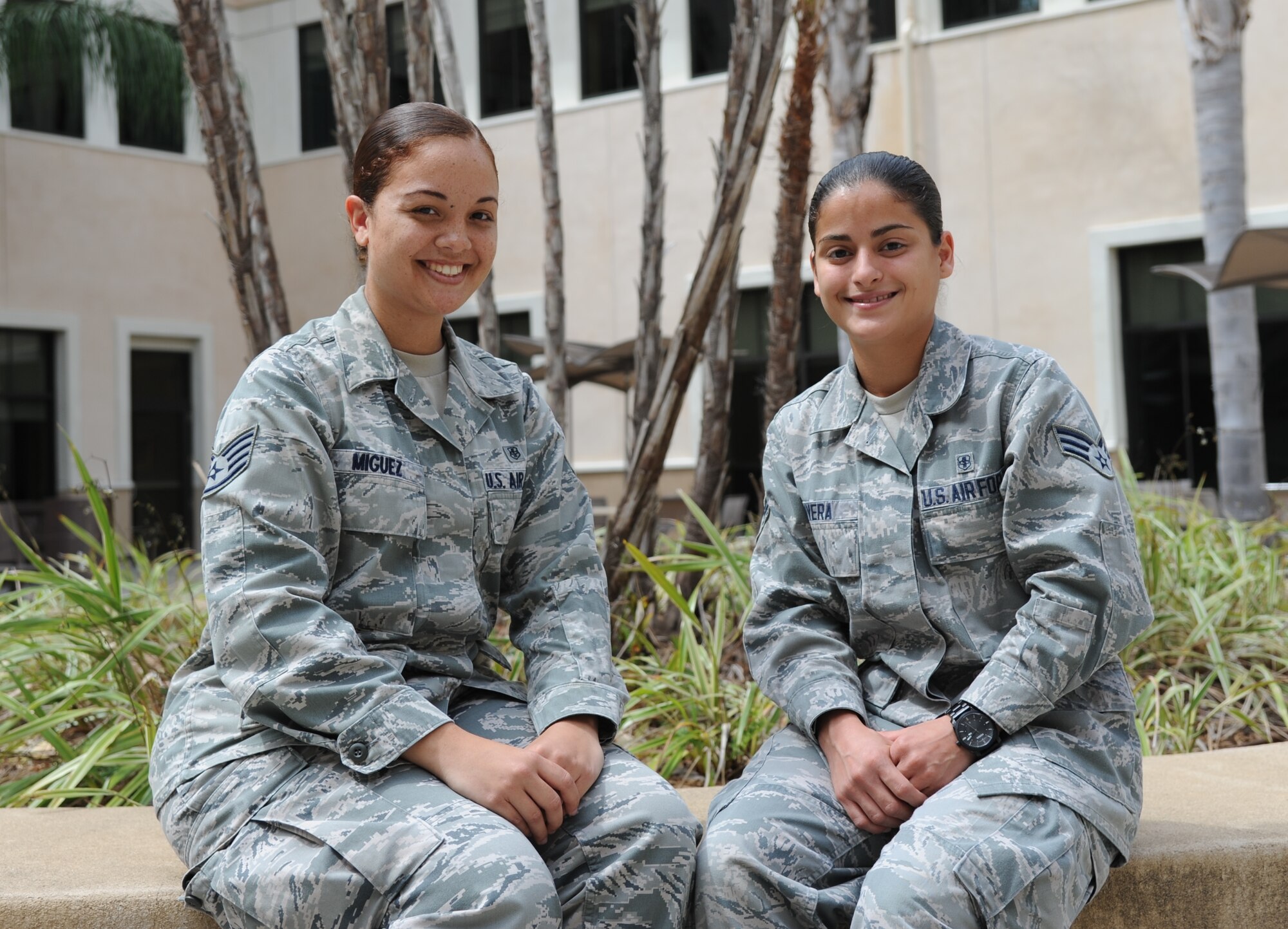 927th Aerospace Medicine Squadron, MacDill Air Force Base Fla., Airmen, Staff Sgt. Naara Miguez Vera (on left) and Senior Airman Lorimar Rivera plan to travel to Crystal City, Virginia, during the Memorial Day weekend to participate in the Tragedy Assistance Program for Survivors. TAPS, a not-for- profit organization that offers compassionate care to families grieving from the loss of loved ones serving in the U.S. Military.  (U.S. Air force photo/ Senior Airman Xavier Lockley)