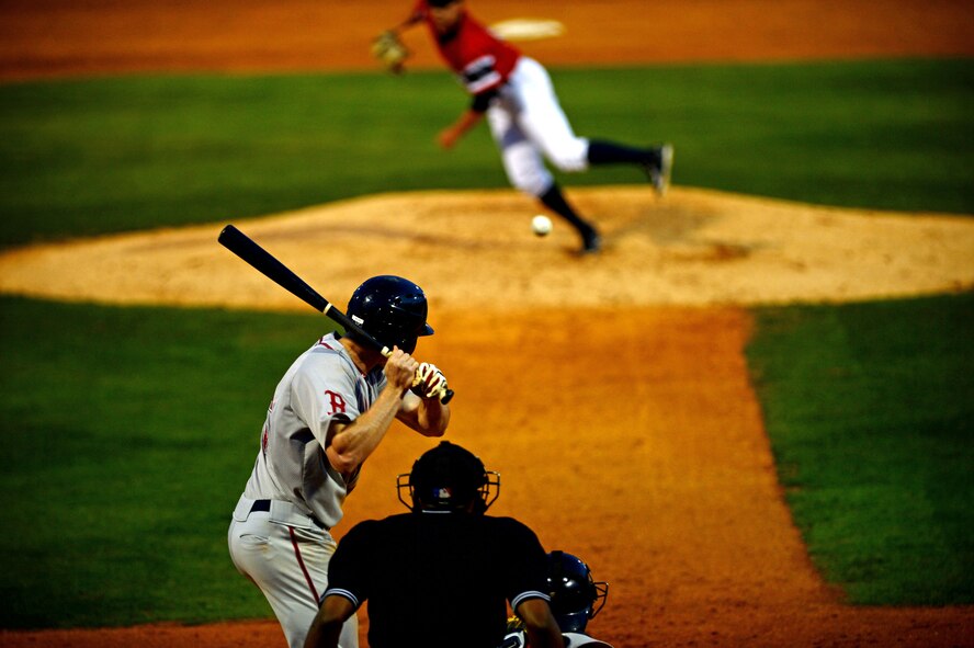 A military appreciation baseball game was held at the Joseph P. Riley Jr. Ballpark in Charleston, S.C., May 14, 2015. Held between the Charleston RiverDogs and the Greenville Drive, the game was watched by approximately 7,000 fans. (U.S. Air Force photo by Senior Airman Jensen Stidham/Released)