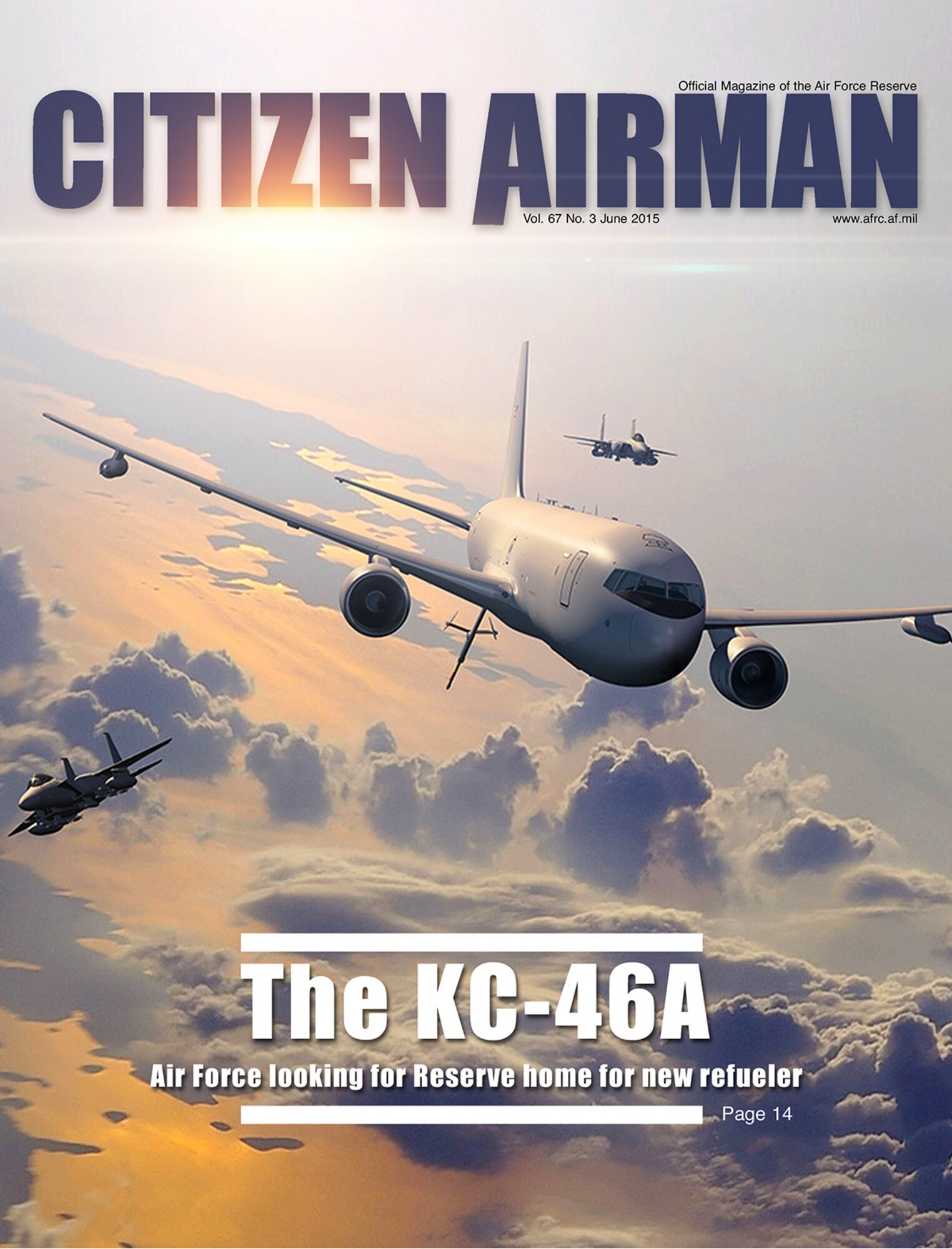 The Air Force is looking at four bases to be the location of the first Air Force Reserve-led KC-46A global mobility wing. The KC-46A Pegasus will begin arriving in fiscal year 2019. For the story, see Page 14. (Illustration courtesy of The Boeing Company)