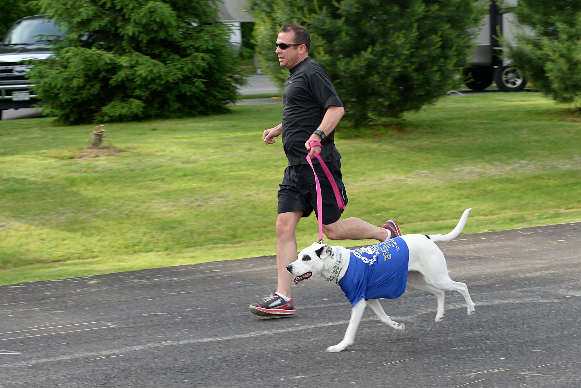 Team Scott members came out to show their support during the Port Dawgs Memorial Run May 15, 2015 at Scott Air Force Base, Illinois. The National Defense Transportation Week held events from May 10 to 16 to show support the military and civilian personnel in the transportation industry. (U.S. Air Force photo/Senior Airman Joshua Eikren)