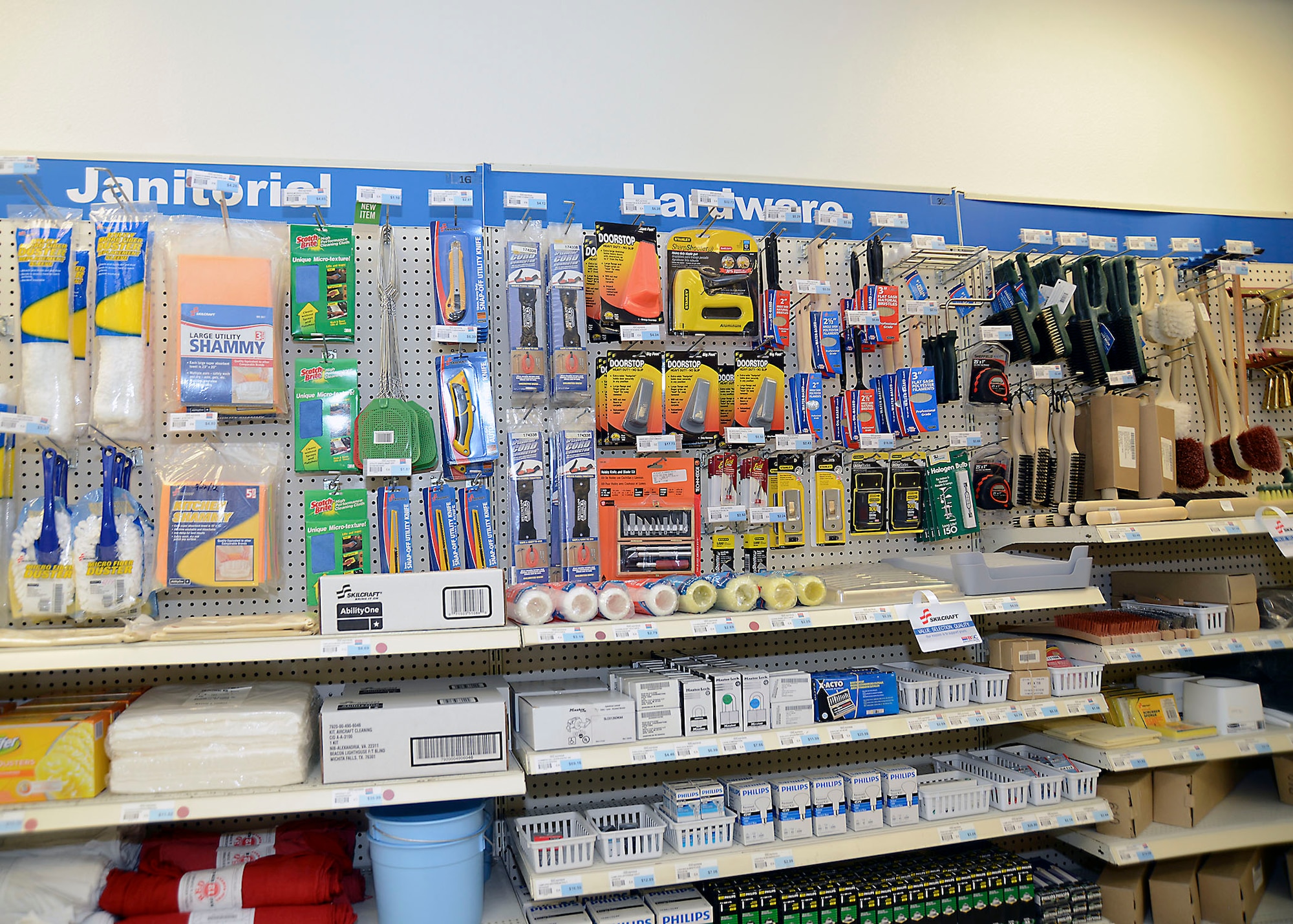 Edwards AFB's Base Supply Center has hundreds of office products and uniforms to support the Team Edwards workforce.  (U.S. Air Force photo by Kenji Thuloweit) 