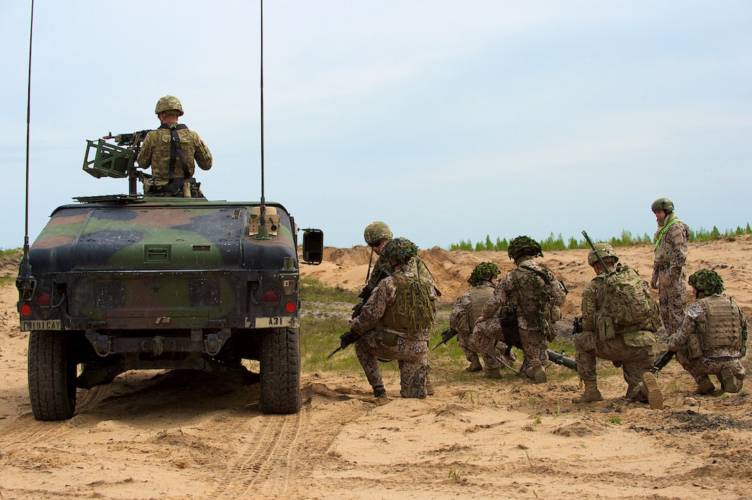 U.S. Soldiers Assigned To A Troop, 1st Squadron, 91st Cavalry Regiment ...