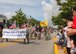 Members of the 932nd Airlift Wing took time out to remember the nation's fallen military by walking in the Belleville Memorial Day Parade, May 25, in Belleville, Ill. These Air Force Reserve Command members live and work in the community. The 932nd AW is the only Air Force Reserve Command flying wing that flies the C-40C which is used to provide world-class airlift for U.S. national and military leaders. (U.S. Air Force photo by Maj. Stan Paregien)