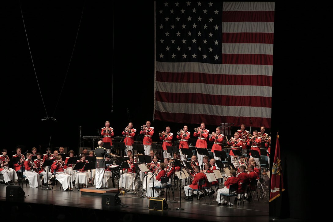 The Marine Band performed its annual Memorial Day Summer Blast Off concert on Sunday, May 24, 2015 at the Filene Center at Wolf Trap in Vienna, Va. (U.S. Marine Corps photo by Master Sgt. Kristin duBois/released.)
