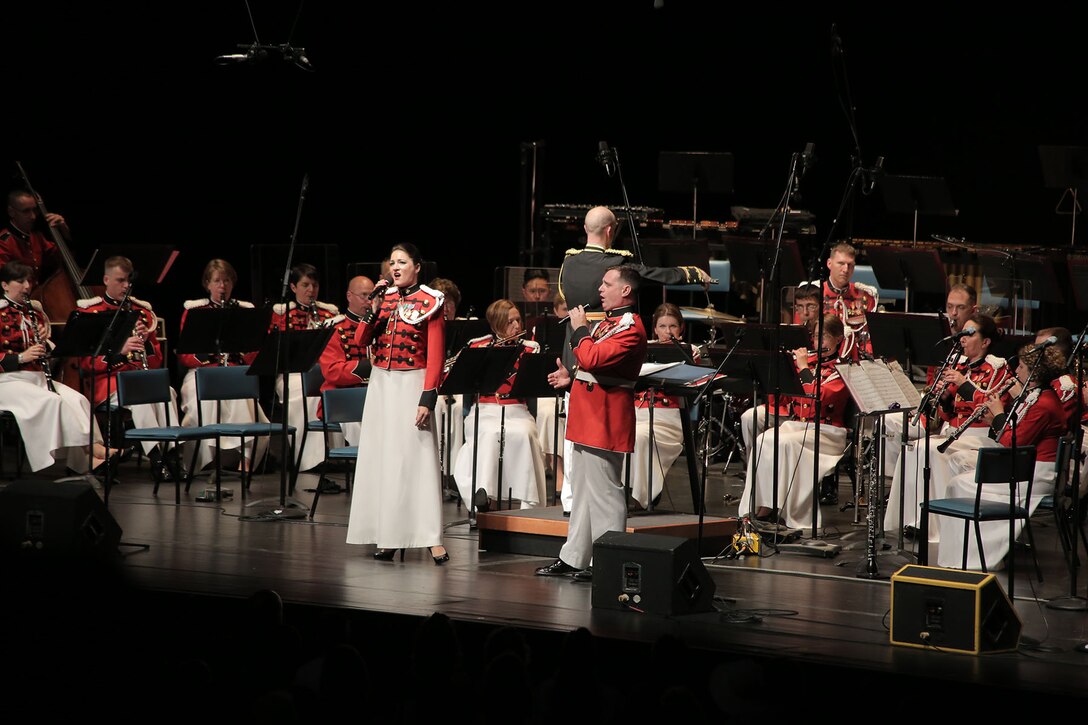 The Marine Band performed its annual Memorial Day Summer Blast Off concert on Sunday, May 24, 2015 at the Filene Center at Wolf Trap in Vienna, Va. (U.S. Marine Corps photo by Master Sgt. Kristin duBois/released.)