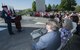 Chief Master Sgt. of the Air Force James A. Cody was the keynote speaker during a Memorial Day wreath-laying ceremony held at the Air Force Memorial in Arlington, Va., May 25, 2015. During his remarks, Cody honored the more than one million men and women who have made the ultimate sacrifice in defense of our freedom. (U.S. Air Force photo/Jim Varhegyi)