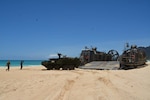 WAIMANALO, Hawaii (May 21, 2015) - Headquarters and Headquarters Troop, 2nd Squadron, 14th Cavalry Regiment, 2nd Stryker Brigade Combat Team, 25th Infantry Division participates in a joint readiness exercise, Culebra Koa 15 at Bellows Air Force Station.  Culebra Koa is a joint exercise, which consists of the U.S. Army, the U.S. Navy, and the U.S. Marines, with the overall concept of validating troop deployment readiness and joint amphibian capabilities. 