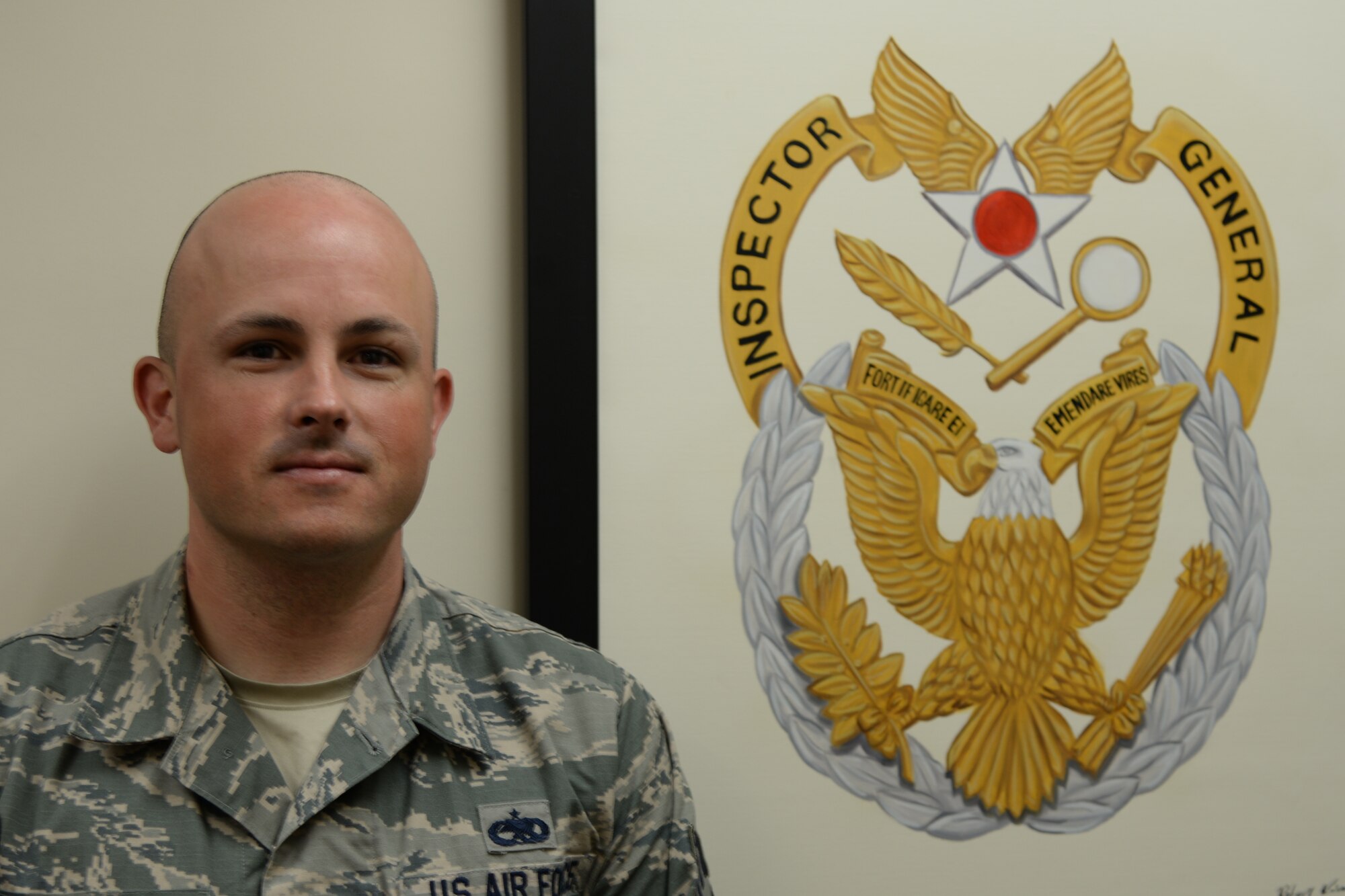 Tech. Sgt. David Clifford, 51st Fighter Wing Inspector General's Office NCO in charge of exercises and inspections poses for a photo May 26, 2015, at Osan Air Base Republic of Korea. Clifford was chosen as a Team Osan Spotlight award winner. Individuals who are chosen for this spotlight recognition are distinguished as consistent, superior performers within their squadrons.