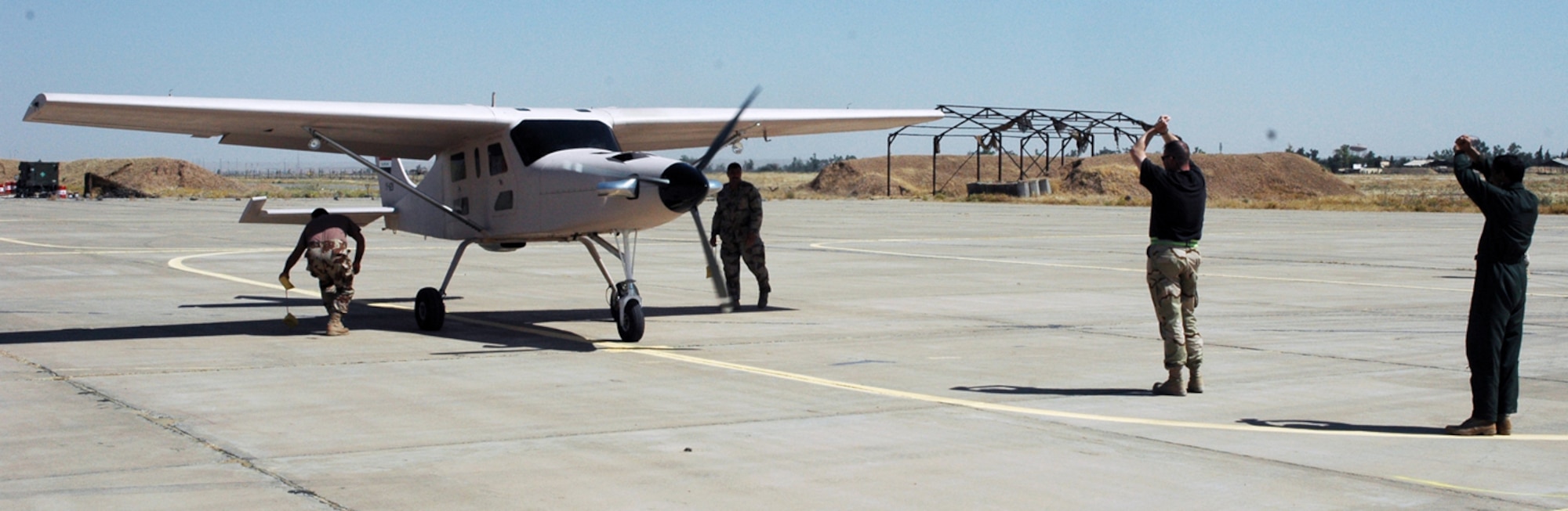 The Comp Air 7SLX is a kit plane that brought developmental test and evaluation to a combat zone in Kirkuk Air Base, Iraq, in the mid-2000s. (U.S. Air Force photo/332nd AEW PA)