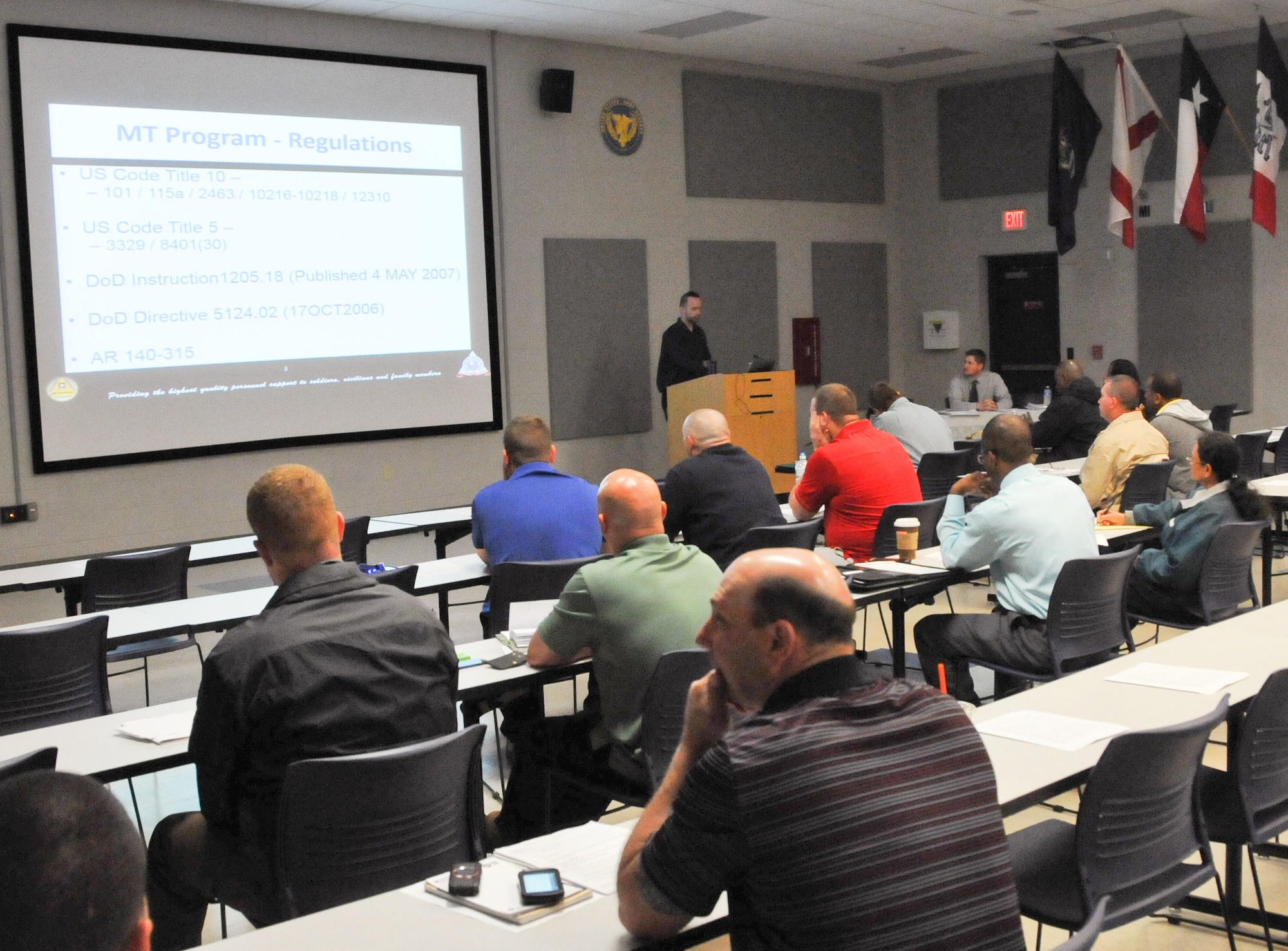 The Army Reserve???s 99th Regional Support Command hosts a two-day training event May 19-20 at the Maj. John P. Pryor Army Reserve Center on Joint Base McGuire-Dix-Lakehurst, N.J., led by subject-matter experts from the Army???s Civilian Personnel Advisory Center located at Fort McCoy, Wis. The 99th RSC provides essential services and support throughout the nation???s northeast region, caring for all Army Reserve Soldiers assigned to approximately 330 training, maintenance and storage facilities from Maine to Virginia. The command???s Civilian FTS Branch supports nearly 1,200 employees by processing promotions, evaluations, awards, retirements, timecards, employee in- and out-processing, and other personnel actions. (U.S. Army photo by Staff Sgt. Shawn Morris/Released)