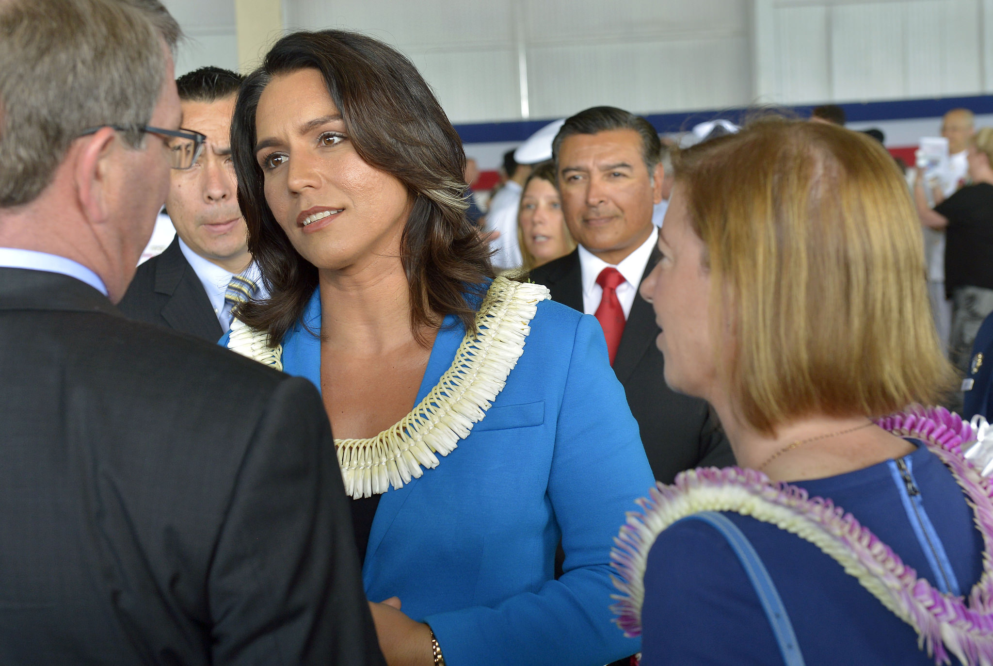 U.S. Rep. Tulsi Gabbard of Hawaii's second district visits with Defense