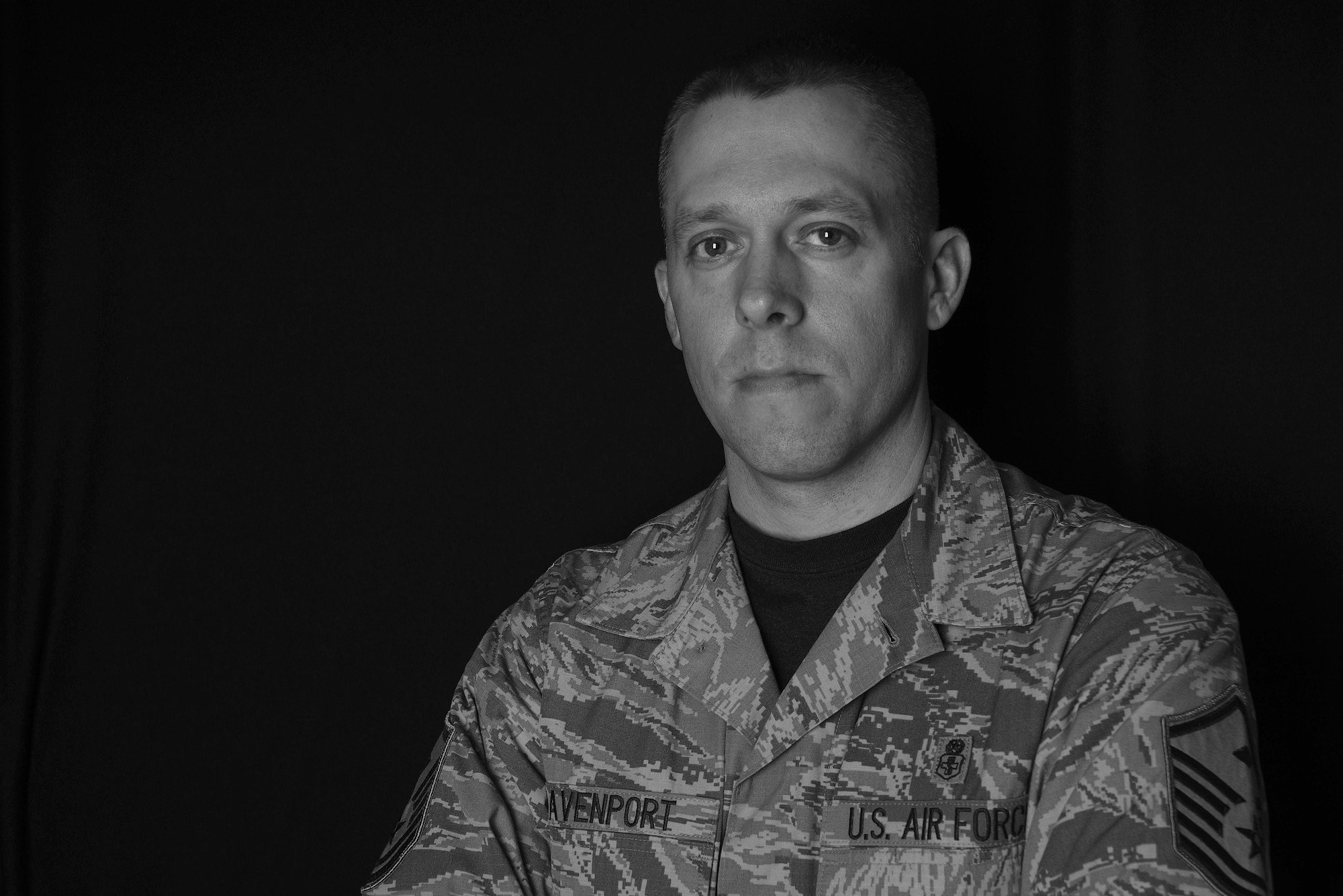 Master Sgt. Vernon Davenport, a 35th Communications Squadron first sergeant, was neglected, molested and abused as a child growing up in backcountry Oklahoma. He kept quiet about his story for decades, but decided to open up with the hope that it might help other Airmen through tough times in their lives. (U.S. Air Force photo/Staff Sgt. Derek VanHorn)