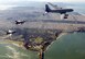 A 940th Aerial Refueling Wing KC-135E Stratotanker from Beale Air Force Base, Calif. prepares to refuel two F-16 Fighting Falcons during an Operation NOBLE EAGLE training patrol March 16, 2004. NOBLE EAGLE began on Sept. 11, and Mobility Airmen were essential to the support effort. NOBLE EAGLE’S core mission is the air defense of the U.S. homeland. (U.S. Air Force photo by Master Sgt. Lance Cheung)