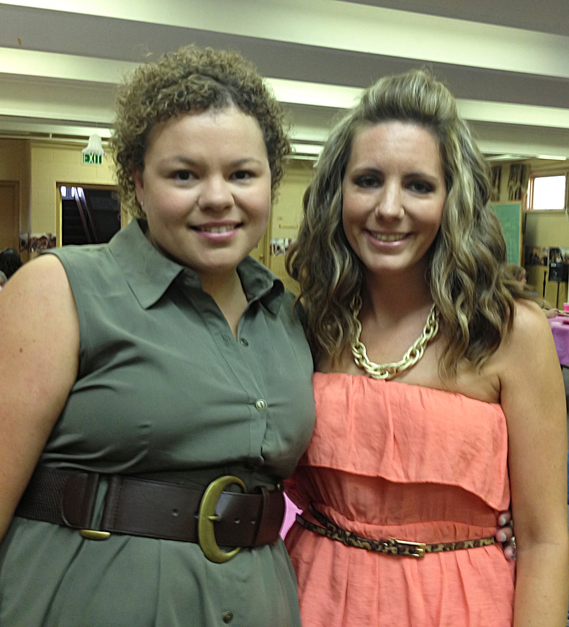 Sara Bellomy (left) poses with her cousin, Stephanie Castina, at a bridal shower, Aug. 17, 2013, in Alliance, Ohio. Bellomy said the photo made her realize she needed to make lifestyle changes to better her overall health. (Courtesy photo)