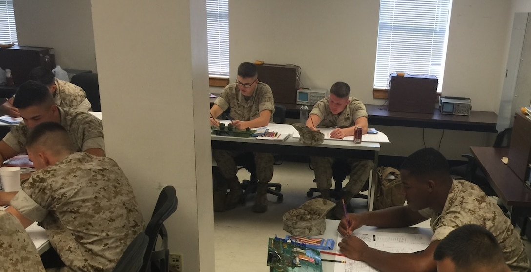 Marines from BEEEST 6-15 learn about solid state mechanics.
