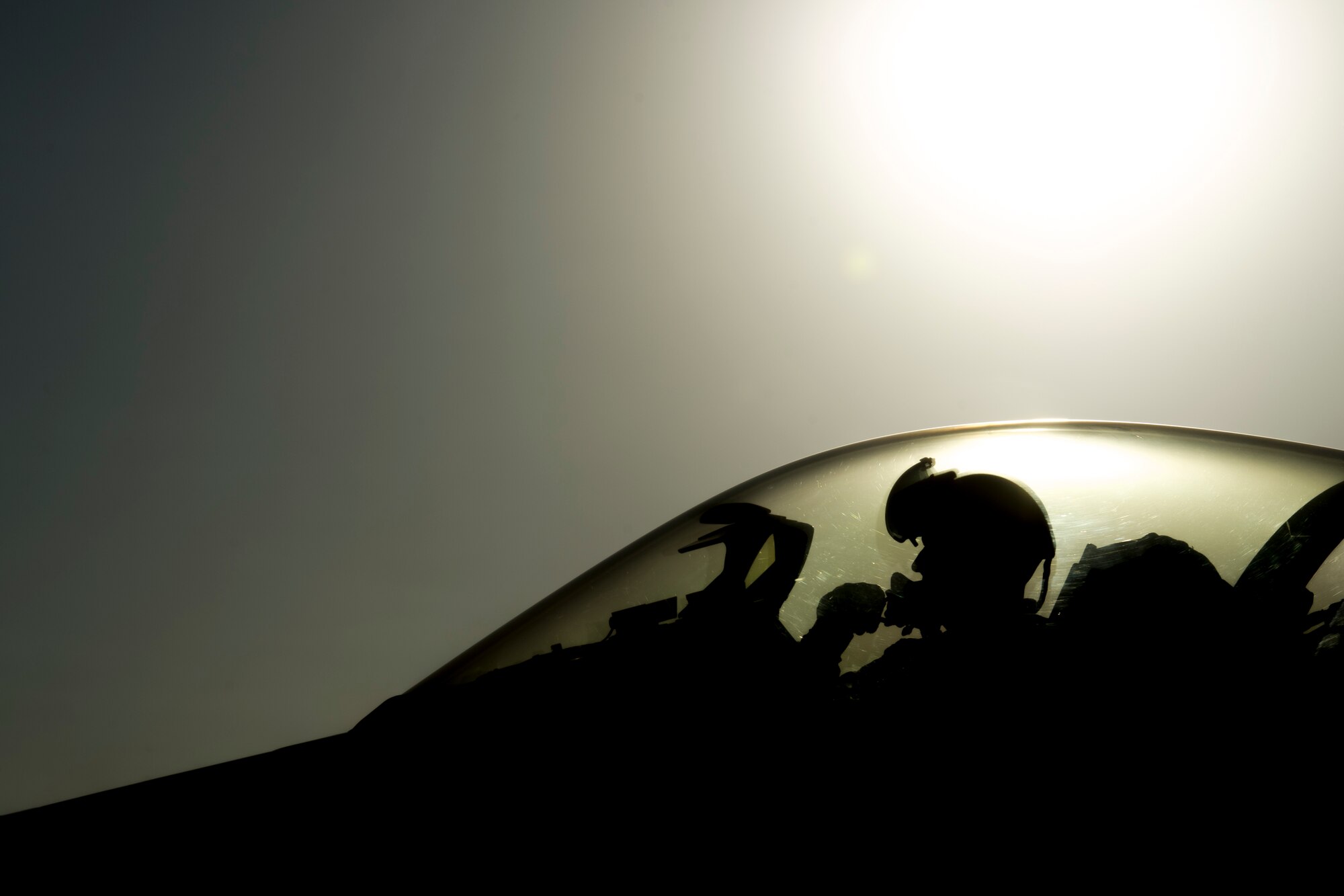Lt. Col. Michael Meyer, 421st Expeditionary Fighter Squadron commander, deployed from Hill Air Force Base, Utah, performs pre-flight checks on an F-16 Fighting Falcon at Bagram Airfield, Afghanistan, Oct. 30, 2015. Airmen assigned to the 421st FS, known as the “Black Widows,” arrived here Oct. 28, 2015 in support of Operation Freedom’s Sentinel and NATO’s Resolute Support mission. (U.S. Air Force photo/Tech. Sgt. Robert Cloys/RELEASED)