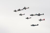 San Antonio community members watch the The Tora Tora Tora reenactment of the Dec. 7, 1941, attack on Pearl Harbor during the 2015 Joint Base San Antonio Air Show and Open House Oct. 31 at JBSA-Randolph. Aerial demonstrations highlight the unique capabilities of the American Military Services, while showcase the world’s most technologically advance air and space force capabilities. (U.S. Air Force photo by Senior Airman Krystal Wright)