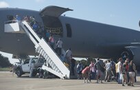 Residents of San Antonio lined up to tour the KC-10 Extender during the 2015 Joint Base San Antonio Air Show and Open House Nov. 1, 2015 at JBSA-Randolph, Texas.  Air shows allow the Air Force to display the capabilities of our aircraft to the American taxpayer through aerial demonstrations and static displays. JBSA-Randolph’s air show allowed attendees to get up close and personal to see some of the equipment and aircraft used by the U.S. military today.  Air shows allow the Air Force to display the capabilities of our aircraft to the American taxpayer through aerial demonstrations and static displays. JBSA-Randolph’s air show allowed attendees to get up close and personal to see some of the equipment and aircraft used by the U.S. military today. (U.S. Air Force photo by Senior Airman Krystal Wright/Released)